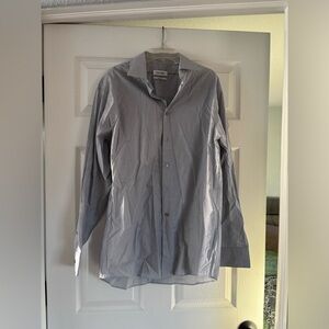 Calvin Klein Relaxed Fit Light Gray Dress Shirt